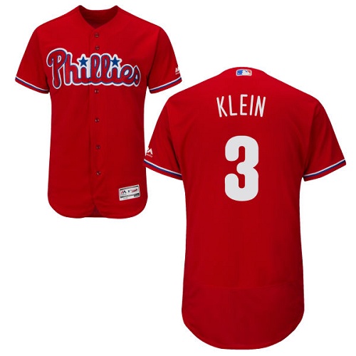 Phillies 3 Phil Klein Red Flexbase Jersey