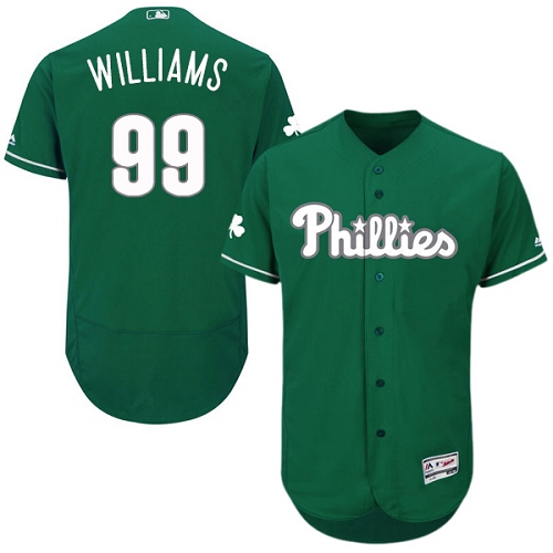 Phillies 99 Nick Williams Green Celtic Flexbase Jersey - Click Image to Close