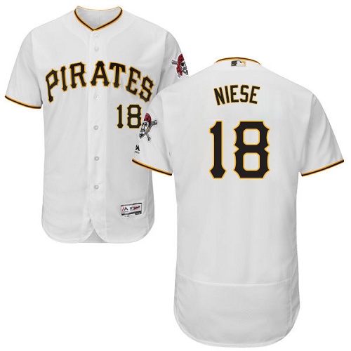 Pirates 18 Jon Niese White Flexbase Jersey