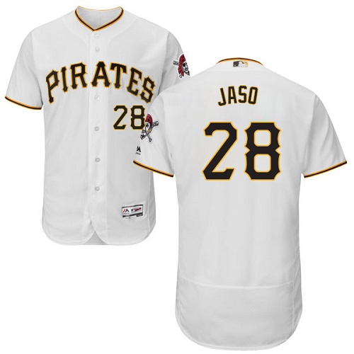 Pirates 28 John Jaso White Flexbase Jersey
