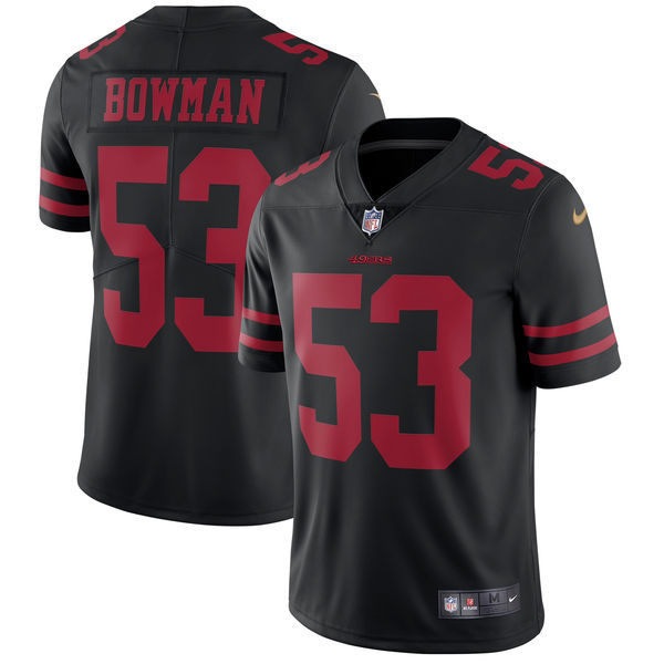 Nike 49ers 53 NaVorro Bowman Black Vapor Untouchable Limited Jersey