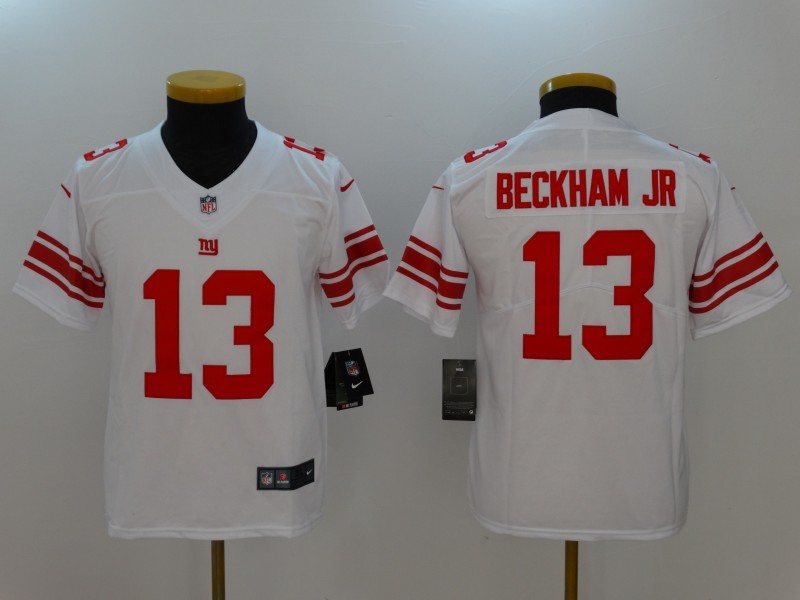 Nike Giants 13 Odell Beckham Jr. White Vapor Untouchable Youth Limited Jersey