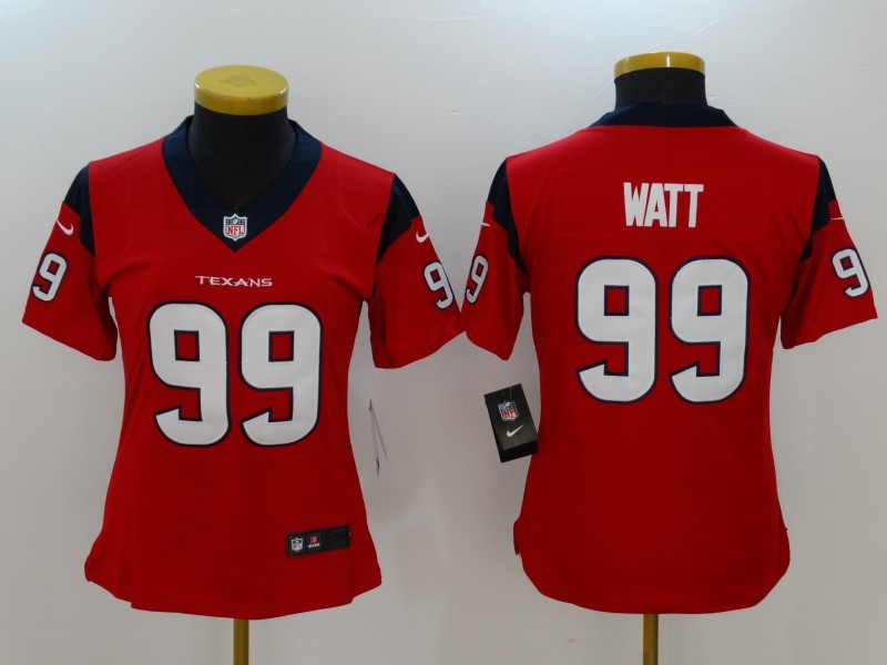 Nike Texans 99 J.J. Watt Red Vapor Untouchable Women Limited Jersey