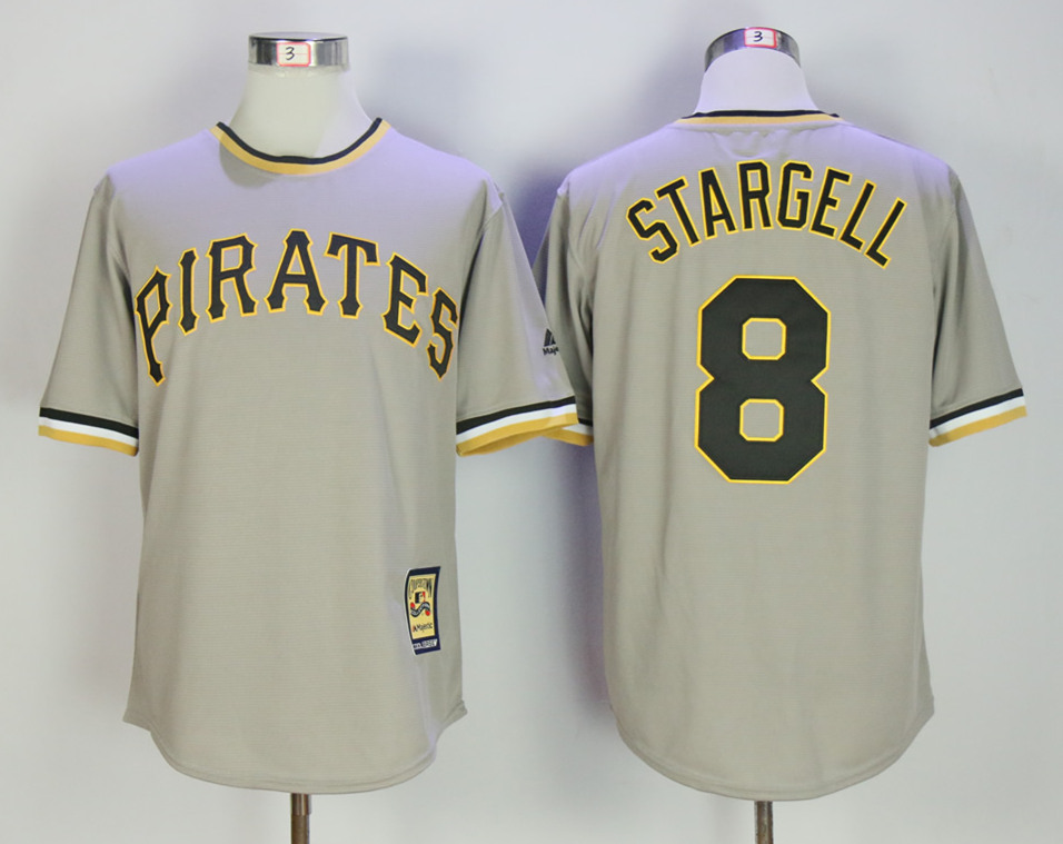 Pirates 8 Willie Stargell Gray Cooperstown Collection Jersey