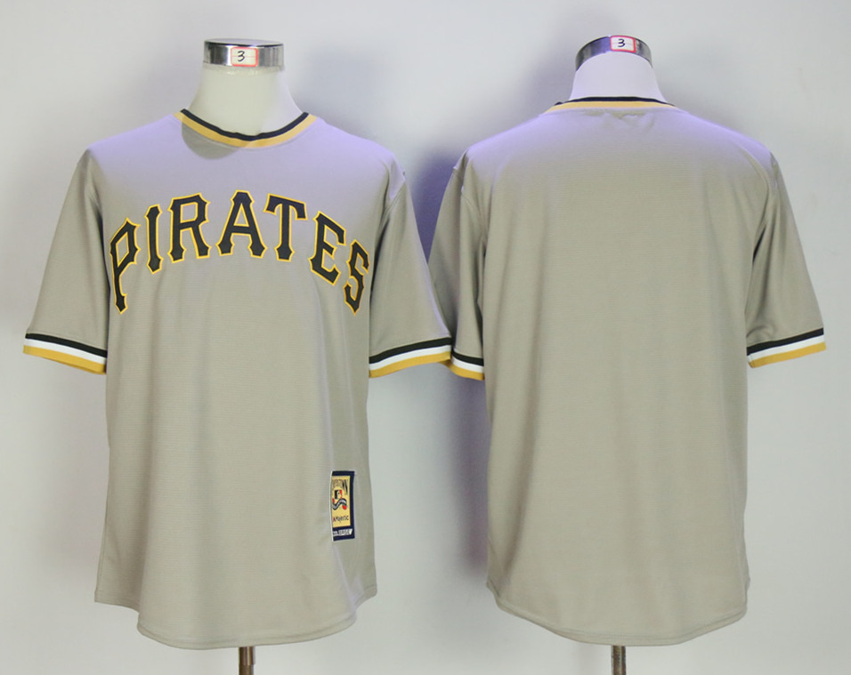 Pirates Blank Gray Cooperstown Collection Jersey