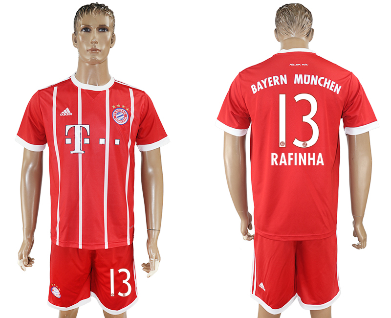 2017-18 Bayern Munich 13 RAFINHA Home Soccer Jersey