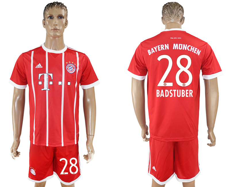 2017-18 Bayern Munich 28 BADSTUBER Home Soccer Jersey 2017-18 Bayern Munich 28 BADSTUBER Home Soccer Jersey