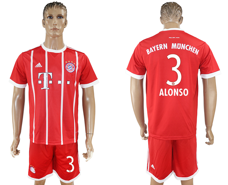 2017-18 Bayern Munich 3 ALONSO Home Soccer Jersey