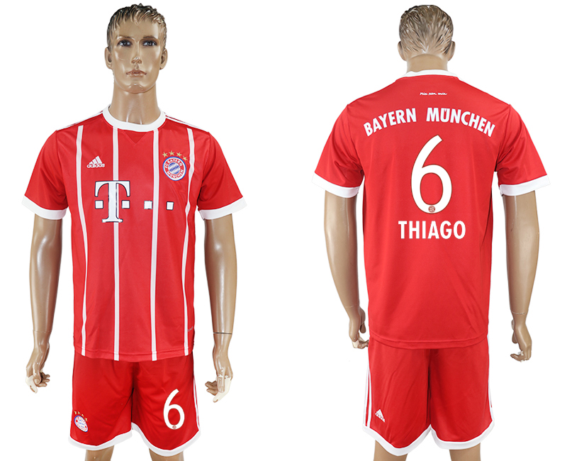 2017-18 Bayern Munich 6 THIAGO Home Soccer Jersey 2017-18 Bayern Munich 6 THIAGO Home Soccer Jersey