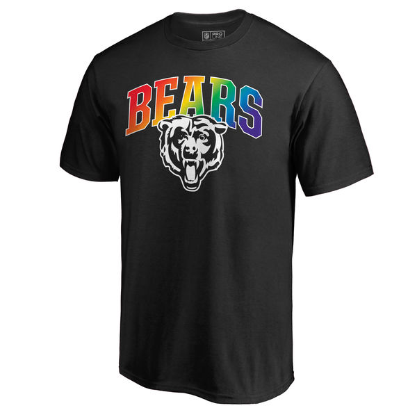 Men's Chicago Bears NFL Pro Line by Fanatics Branded Black Big & Tall Pride T-Shirt