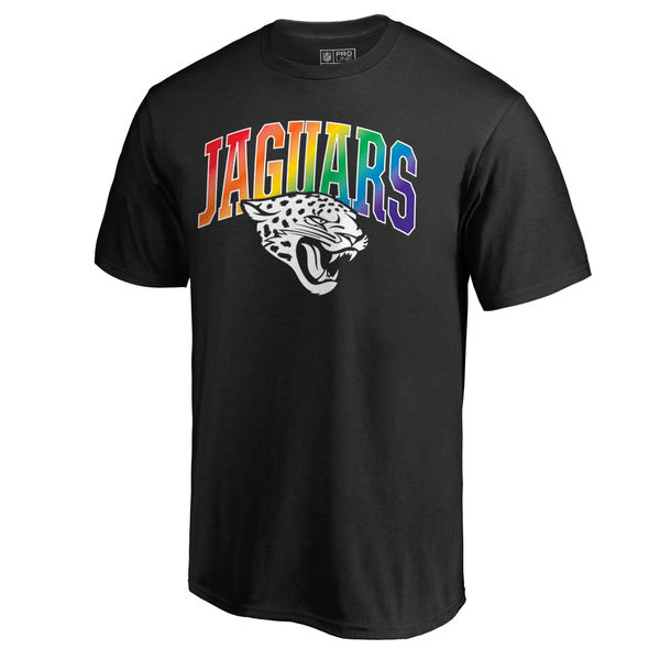 Men's Jacksonville Jaguars NFL Pro Line by Fanatics Branded Black Big & Tall Pride T-Shirt - Click Image to Close