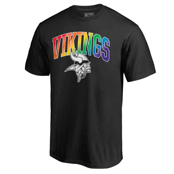 Men's Minnesota Vikings NFL Pro Line by Fanatics Branded Black Big & Tall Pride T-Shirt