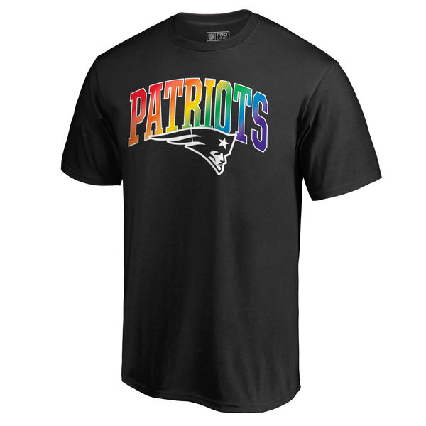 Men's New England Patriots NFL Pro Line by Fanatics Branded Black Big & Tall Pride T-Shirt