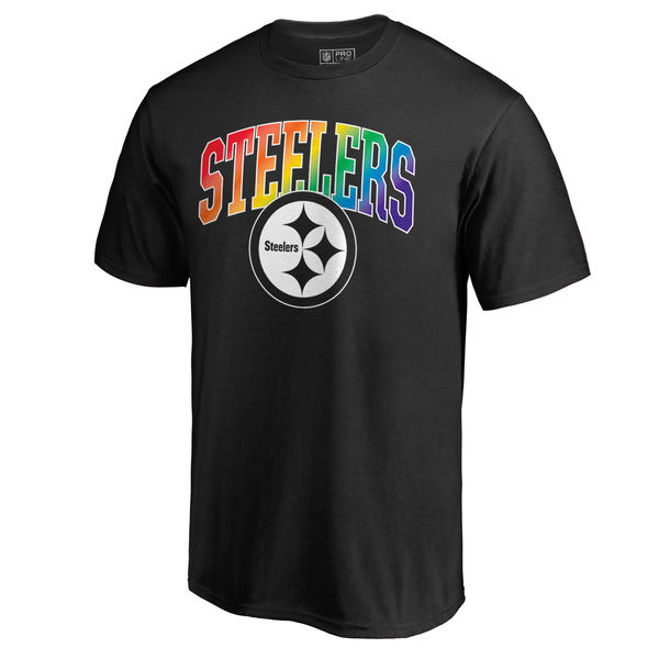 Men's Pittsburgh Steelers NFL Pro Line by Fanatics Branded Black Big & Tall Pride T-Shirt