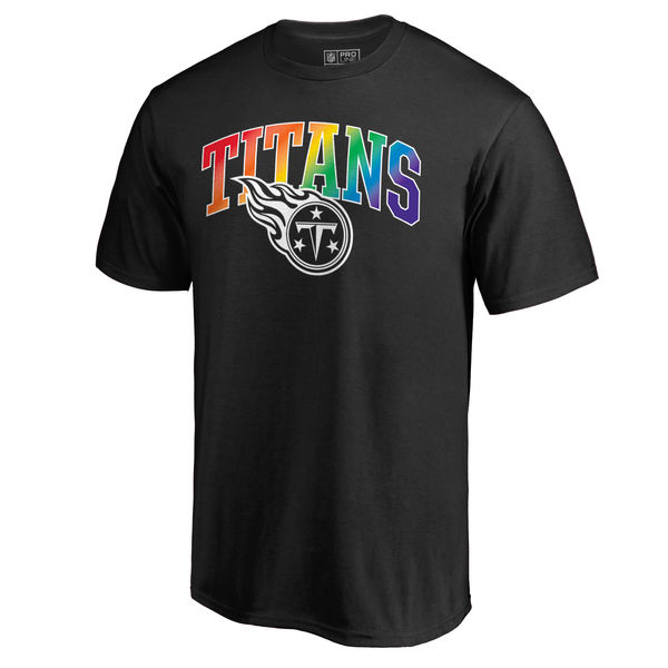 Men's Tennessee Titans NFL Pro Line by Fanatics Branded Black Big & Tall Pride T-Shirt - Click Image to Close