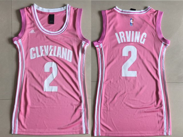 Cavaliers 2 Kyrie Irving Pink Women Swingman Jersey