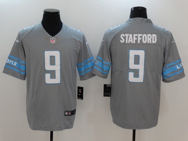 Nike Lions 9 Matthew Stafford Gray Youth Color Rush Limited Jersey