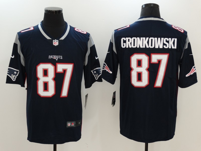 Nike Patriots 87 Rob Gronkowski Navy Vapor Untouchable Limited Jersey