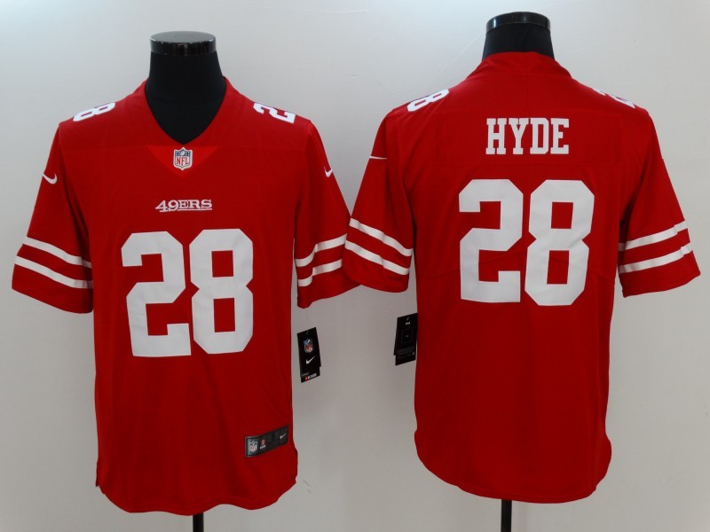 Nike 49ers 28 Carlos Hyde Red Youth Vapor Untouchable Player Limited Jersey
