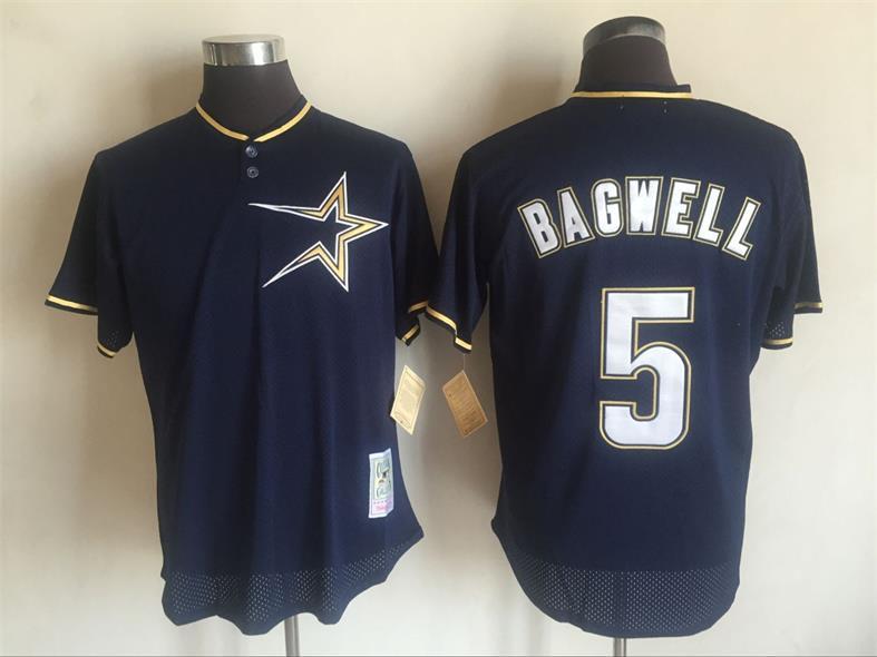 Astros 5 Jeff Bagwell Navy Cooperstown Collection Jersey