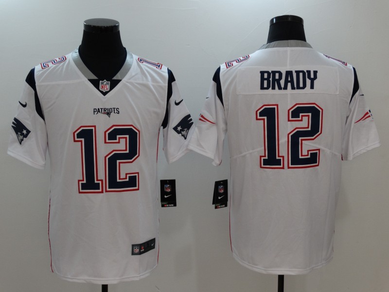 Nike Patriots 12 Tom Brady White Youth Vapor Untouchable Player Limited Jersey