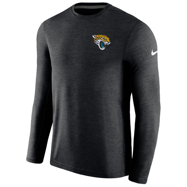 Men's Jacksonville Jaguars Nike Black Coaches Long Sleeve Performance T-Shirt