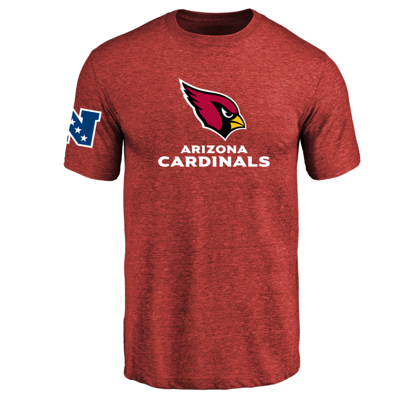 Arizona Cardinals NFL Men's Design Your Own Tri Blend T-Shirt Cardinal