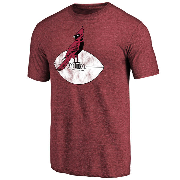 Arizona Cardinals NFL Pro Line Throwback Logo Tri Blend T-Shirt Cardinal