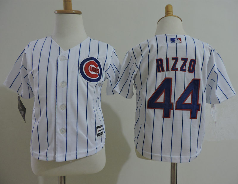 Cubs 44 Anthony Rizzo White Toddler Cool Base Jersey