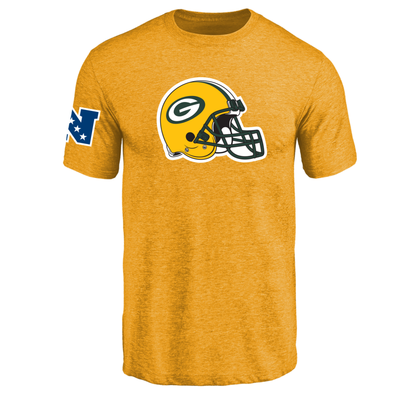 Green Bay Packers NFL Men's Design Your Own Tri Blend T-Shirt Gold