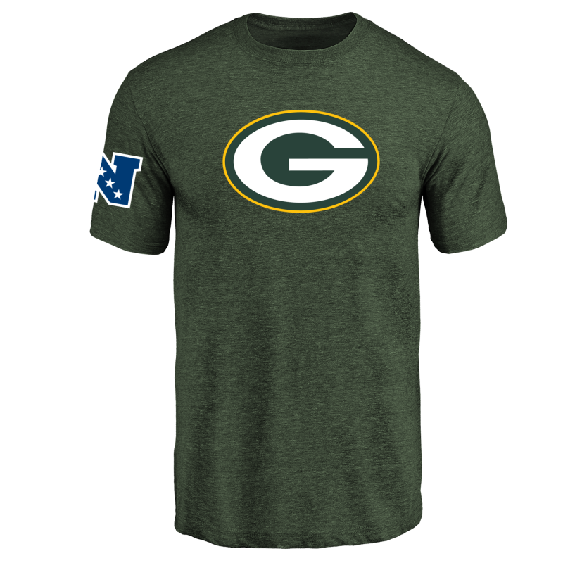 Green Bay Packers NFL Men's Design Your Own Tri Blend T-Shirt Green