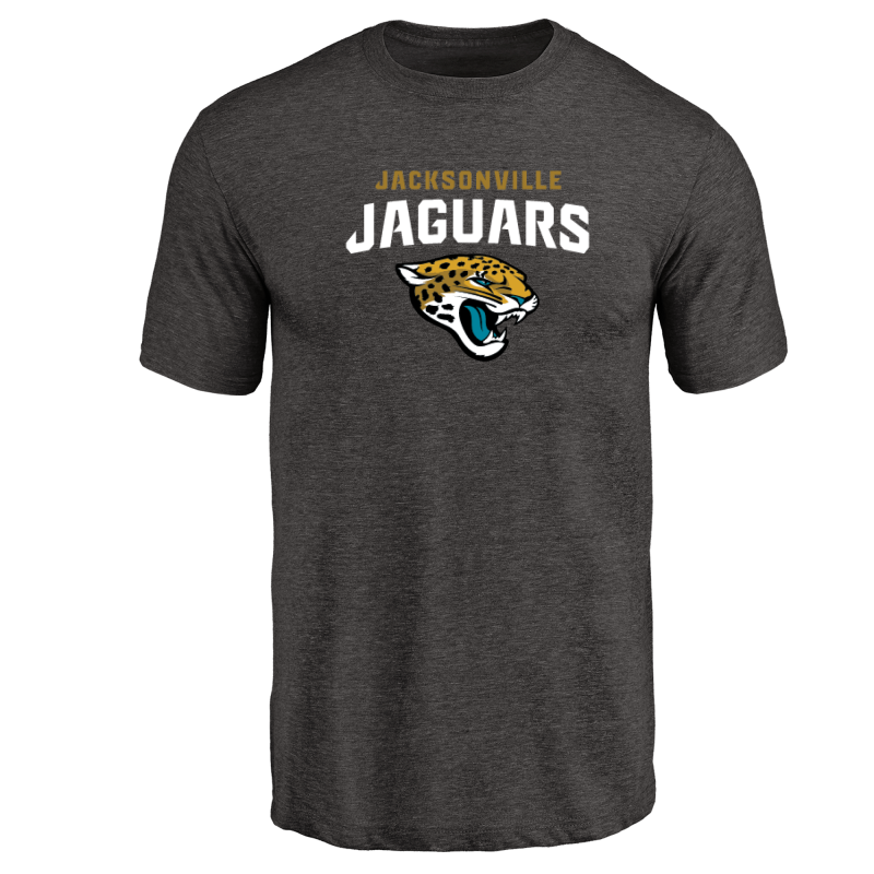 Jacksonville Jaguars Design Your Own Tri Blend T-Shirt Black - Click Image to Close