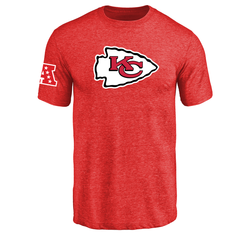 Kansas City Chiefs NFL Men's Design Your Own Tri Blend T-Shirt Red