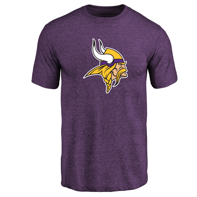 Minnesota Vikings Design Your Own Tri Blend T-Shirt Purple