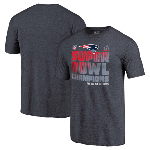 New England Patriots NFL Pro Line by Fanatics Branded Super Bowl LI Champions Trophy Collection Locker Room Alternate T-Shirt Navy