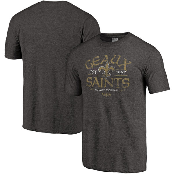 New Orleans Saints NFL Pro Line Hometown Collection Tri Blend T-Shirt Black