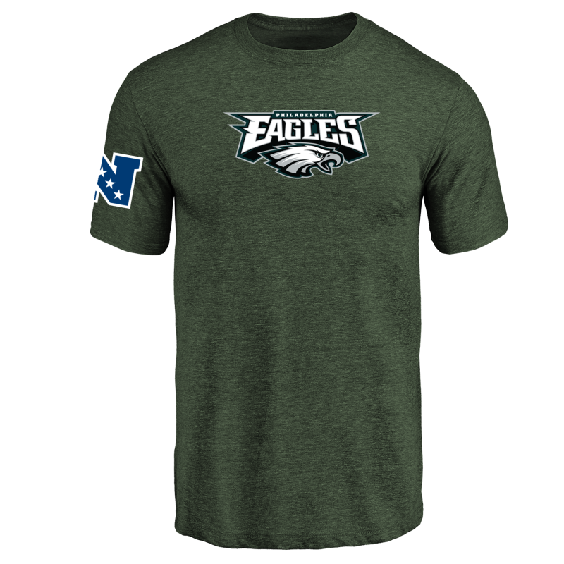 Philadelphia Eagles NFL Men's Design Your Own Tri Blend T-Shirt Green