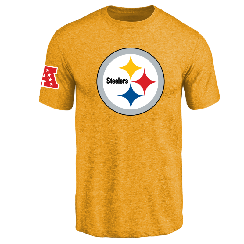 Pittsburgh Steelers NFL Men's Design Your Own Tri Blend T-Shirt Gold