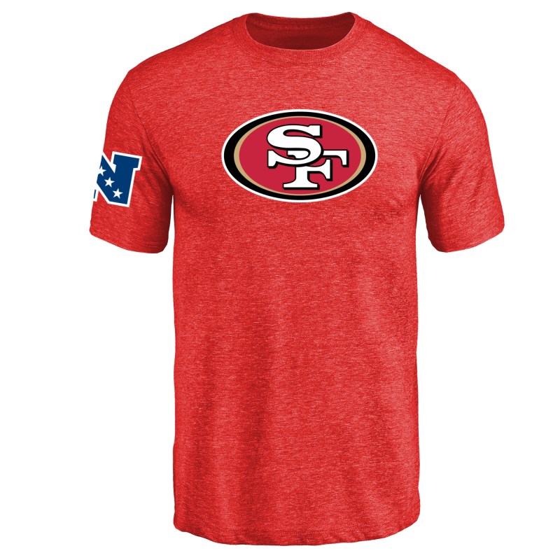 San Francisco 49ers NFL Men's Design Your Own Tri Blend T-Shirt Red