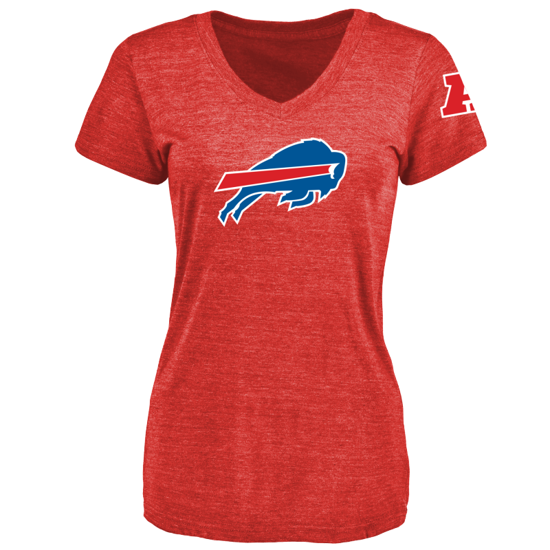 Women's Buffalo Bills Design Your Own V Neck Tri Blend T-Shirt Red