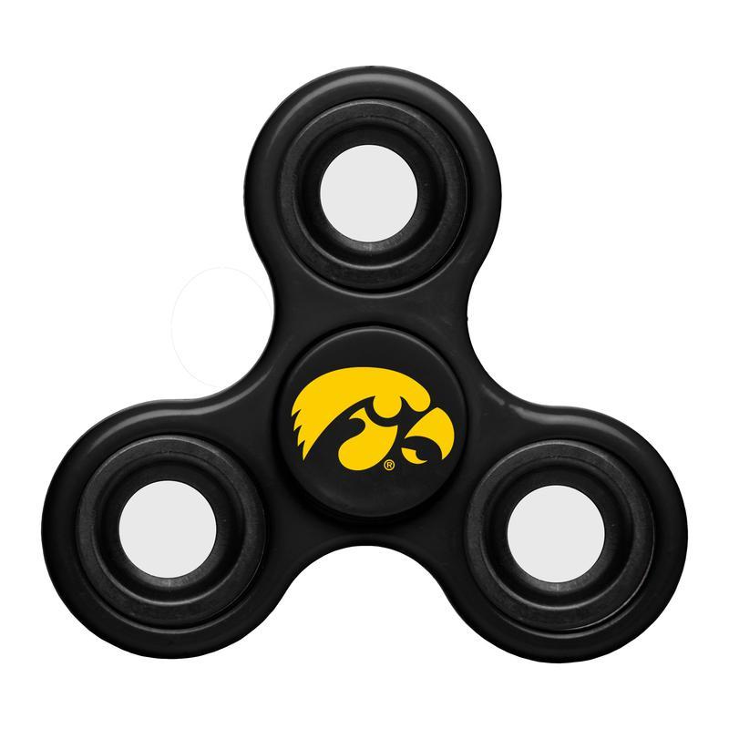 Iowa Hawkeyes Team Logo Black 3 Way Fidget Spinner
