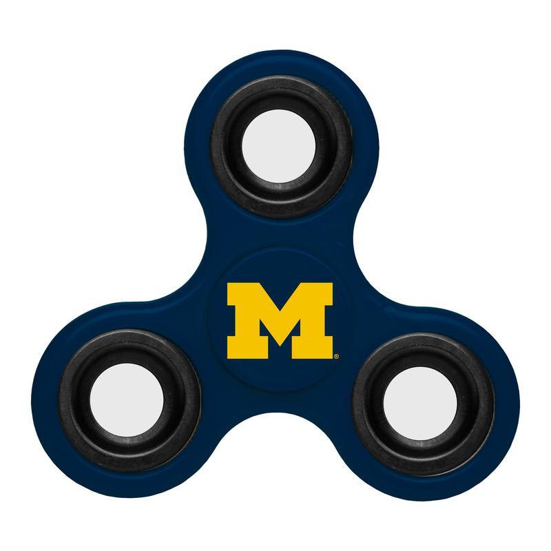 Michigan Wolverines Team Logo Navy 3 Way Finger Spinner