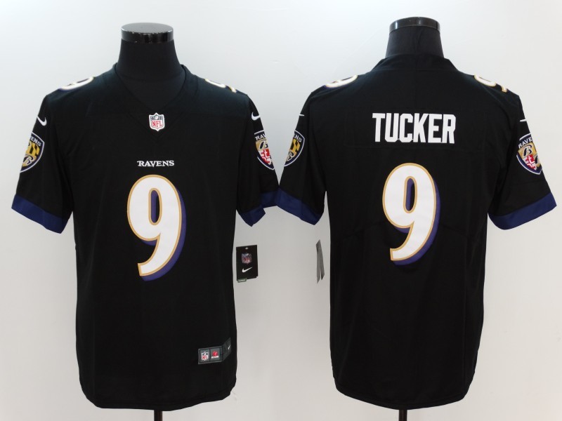 Nike Ravens 9 Justin Tucker Black Vapor Untouchable Player Limited Jersey