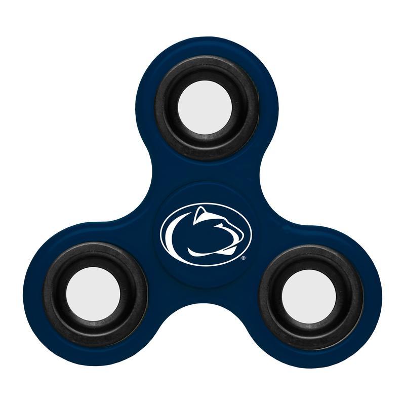 Penn State NIttany Lions Team Logo Navy 3 Way Fidget Spinner - Click Image to Close