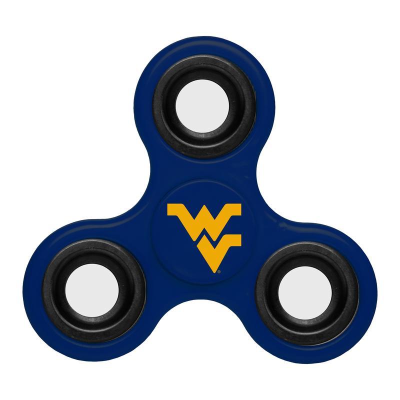West Virginia Mountaineers Team Logo Blue 3 Way Fidget Spinner