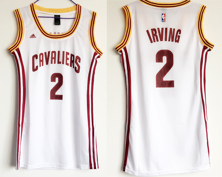 Cavaliers 2 Kyrie Irving White Women Swingman Jersey - Click Image to Close