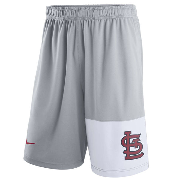 Men's St. Louis Cardinals Nike Gray Dry Fly Shorts - Click Image to Close