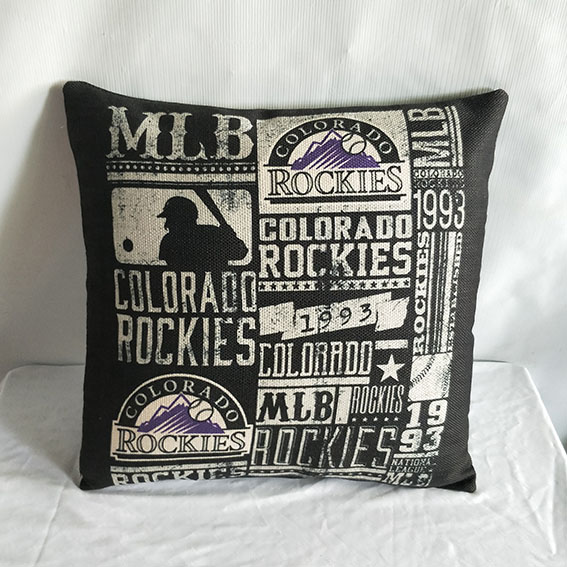 Colorado Rockies Baseball Pillow2