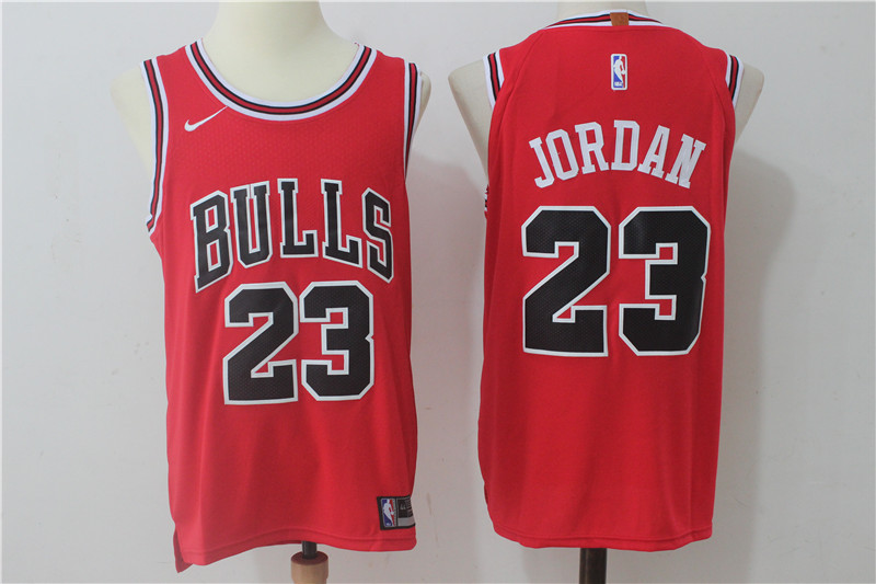 Bulls 23 Michael Jordan Red Nike Authentic Jersey(Without the sponsor logo)