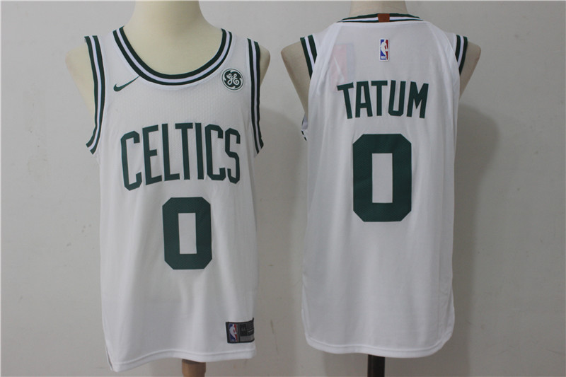 Celtics 0 Jayson Tatum White Nike Authentic Jersey